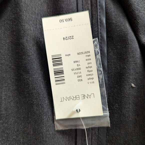 Lane Bryant charcoal gray long classic career plus size blazer New NWT sz 22/24 - Picture 11 of 13